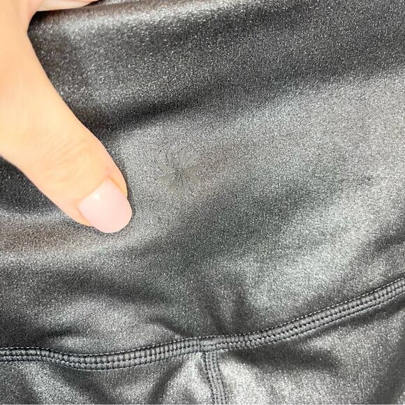 Athleta Elation Ultra High Rise Tight Athletic Leggings Woman size S Metalic - Picture 3 of 7